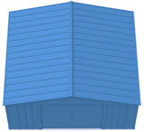 Shed, 14x14, Grey, Blue - Item 0003219 O6