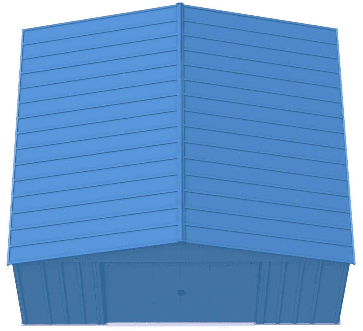Shed, 14x14, Grey, Blue - Item 0003219 O6