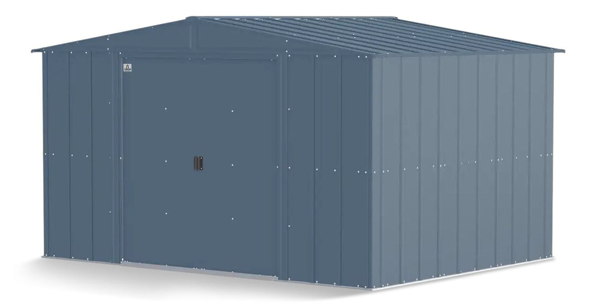 Shed, 10-ft, 8-ft, Grey, Blue - Item 0003237 Z6