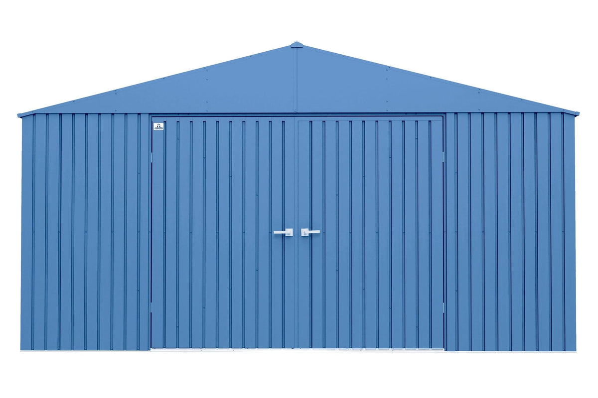 Shed, 14x14, Grey, Blue - Item 0003192 O1