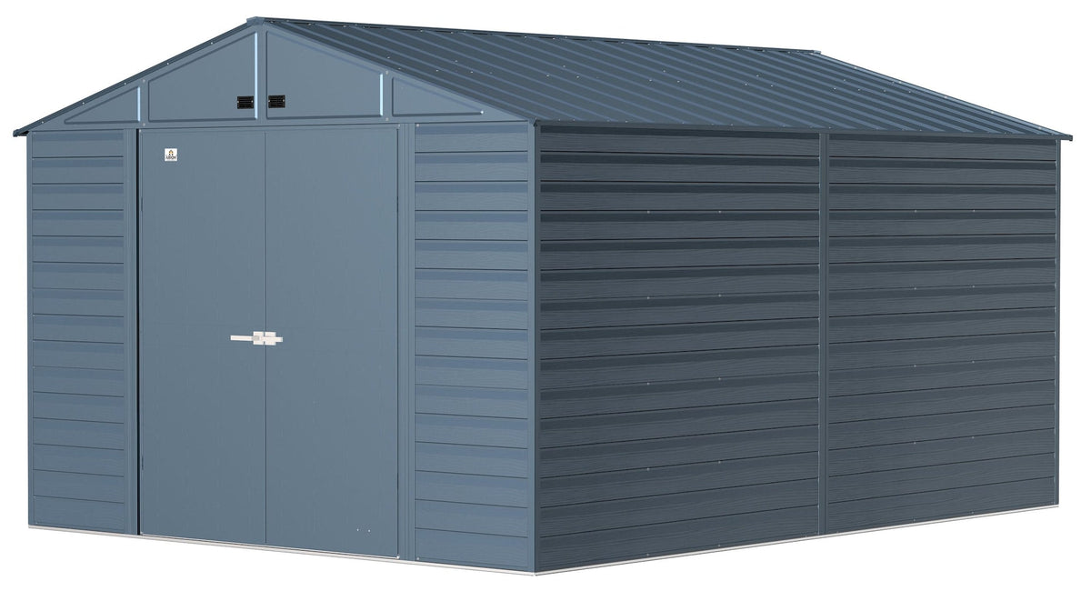 Shed, 10-ft, 14-ft, Grey, Blue - Item 0003236 M1