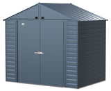 Shed, 8-ft, 6-ft, Grey, Blue - Item 0003207 H3