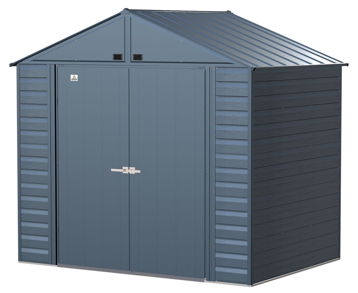 Shed, 8-ft, 6-ft, Grey, Blue - Item 0003207 H3