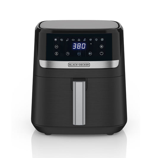 Air Fryer, 8-in, 6-qt, Non-stick, Digital, Black - Item 0001691 U0