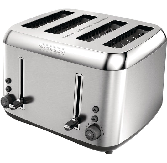 Toaster, Stainless Steel, Black - Item 0006258 W5