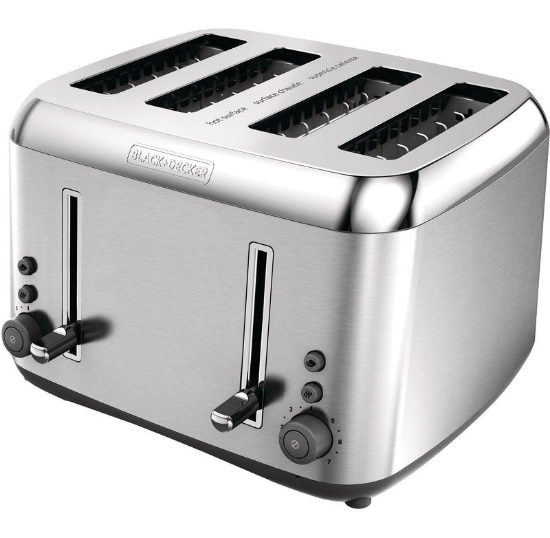Toaster, Stainless Steel, Black - Item 0006258 W5