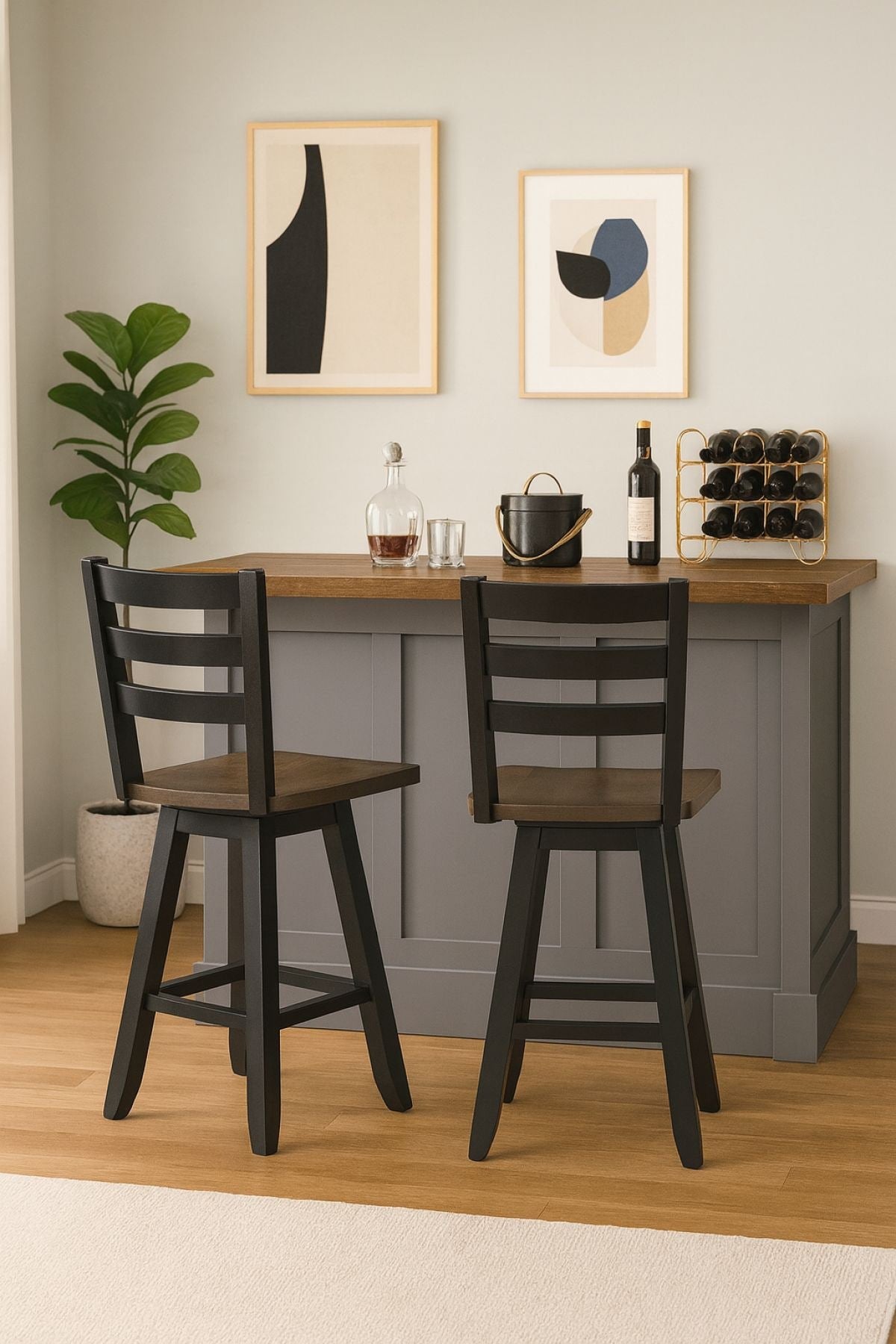 Kitchen & Dining Room Furniture, 2-pc, Grey - Item 0008434 K2