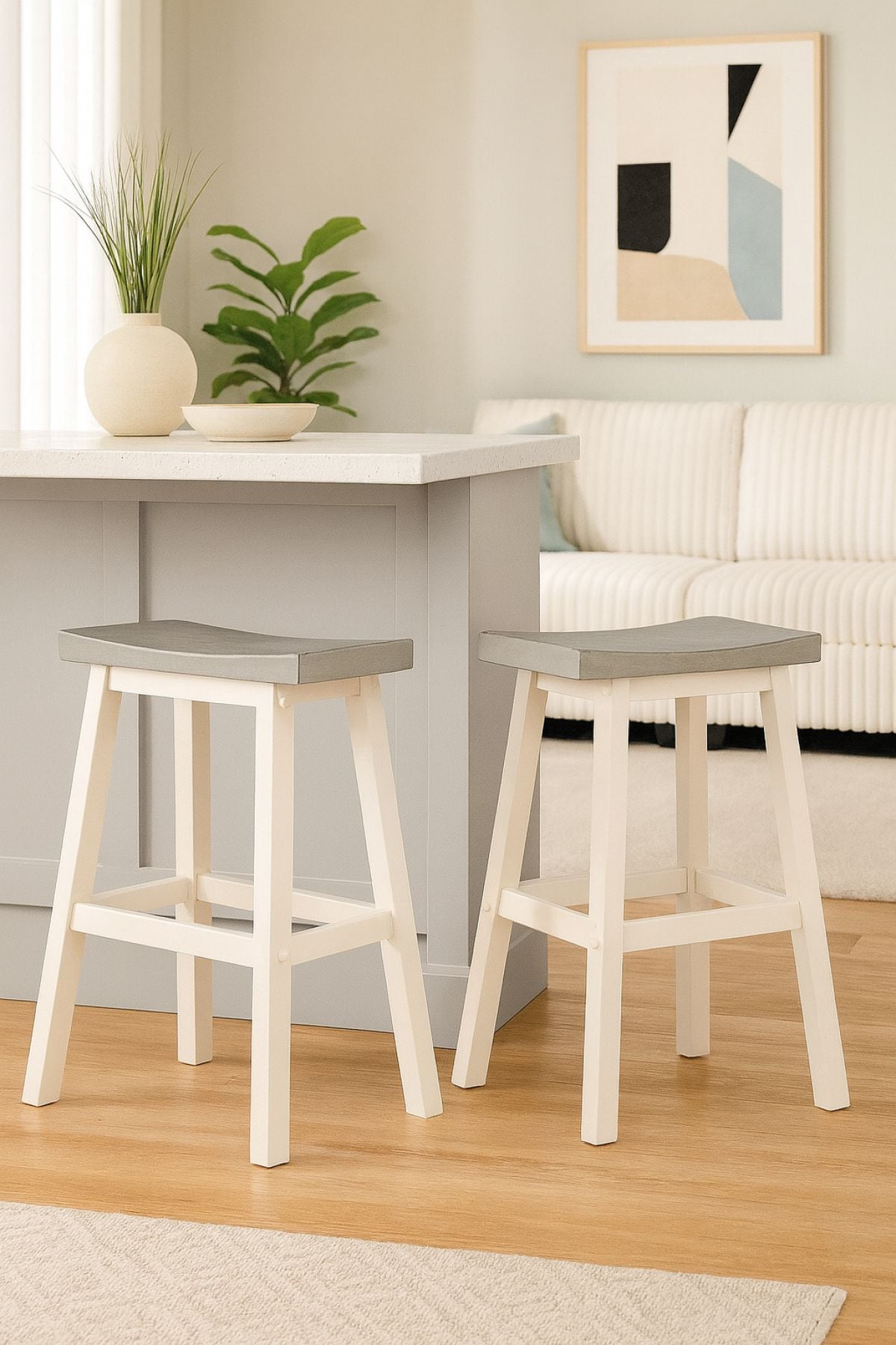 Kitchen & Dining Room Furniture, 2-pc, White, Grey - Item 0008456 P5