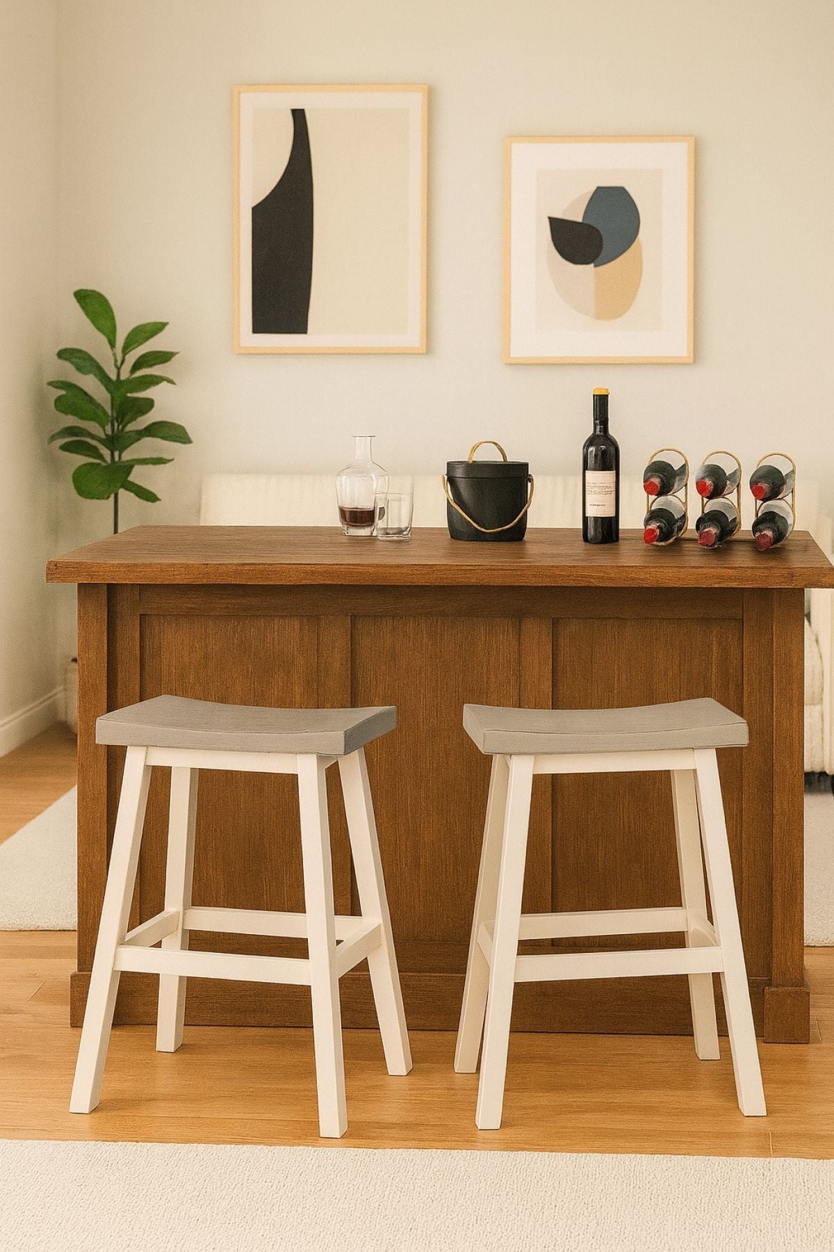 Kitchen & Dining Room Furniture, 2-pc, White, Grey - Item 0008456 P5