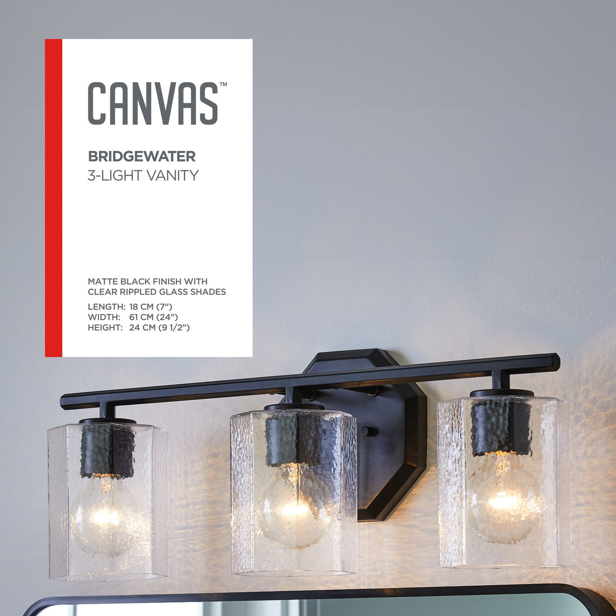 Vanity Lights, Glass, Black - Item 0001987 U2