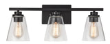 Vanity Lights, Glass, Black, Clear - Item 0001951 C3