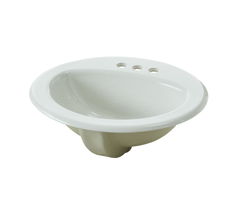 Bathroom Sinks, 4-in, 20-in, 17-in, White - Item 0002013 L2