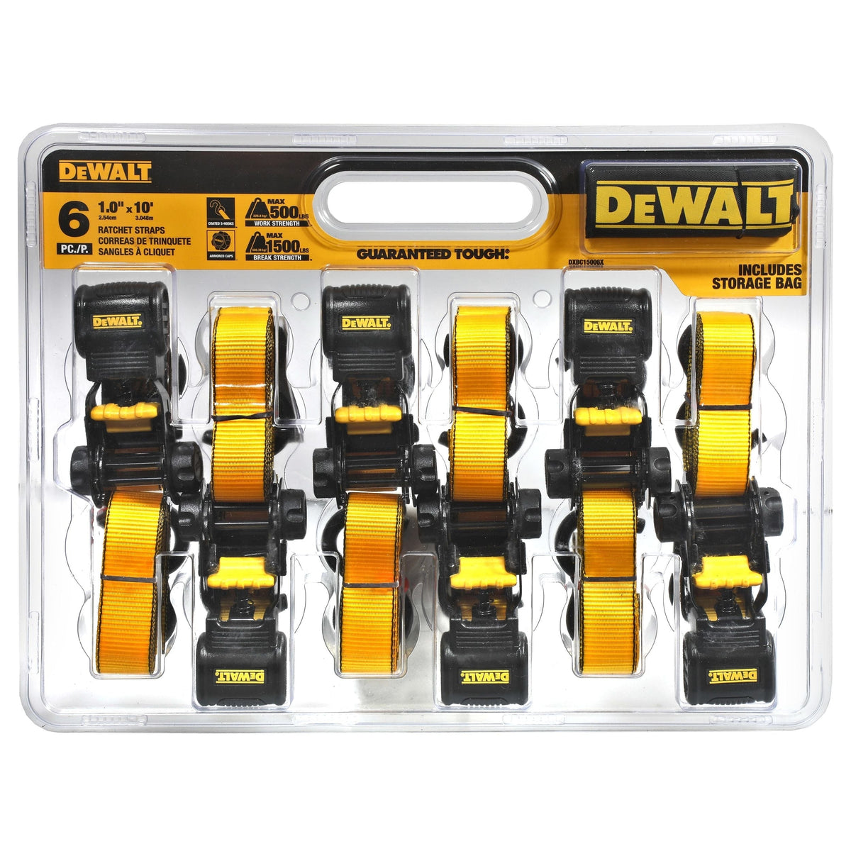 Roof Racks, Carriers & Cargo Management, 1,500-lb, 1-in, 10-ft, 6-pk, Yellow - Item 0000720 E7