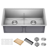 Kitchen Sinks & Faucets, 33x19x11, Stainless Steel - Item 0008561 L8