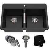 Kitchen Sinks & Faucets, 33x22x10, Black - Item 0008558 Q7