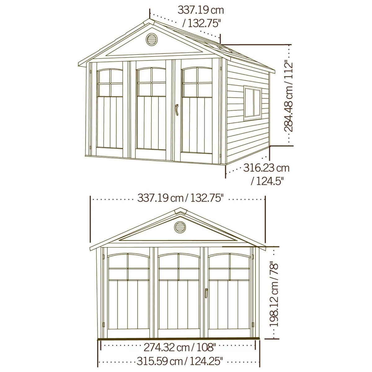 Shed, 11-ft, Outdoor - Item 0003263 J3