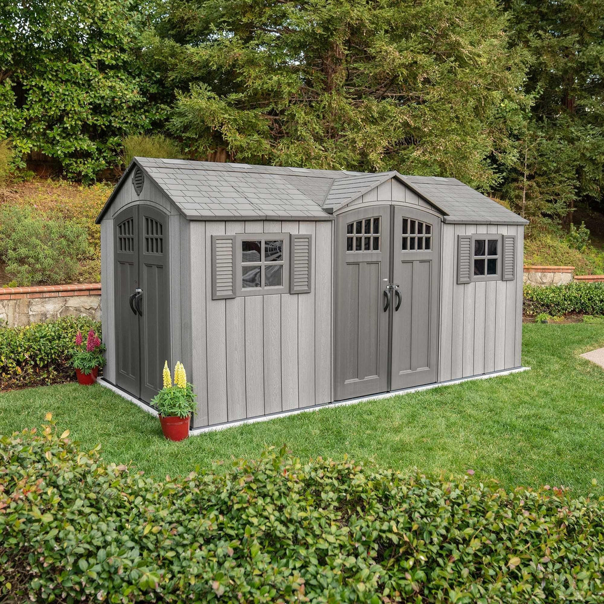 Shed, 15 x 8, Outdoor, Grey - Item 0003197 C4