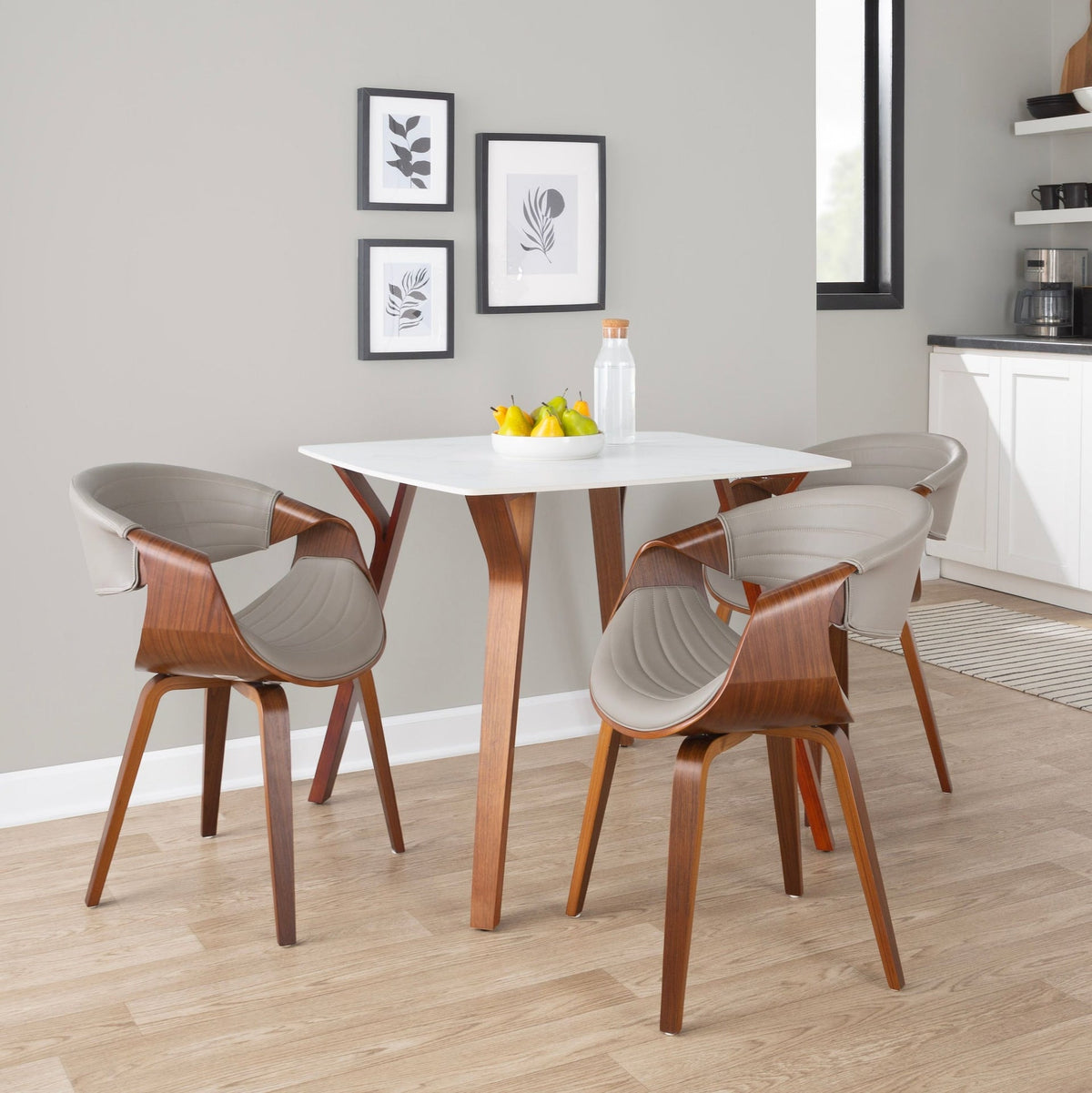 Kitchen & Dining Room Furniture, Leather, Grey - Item 0008461 C7