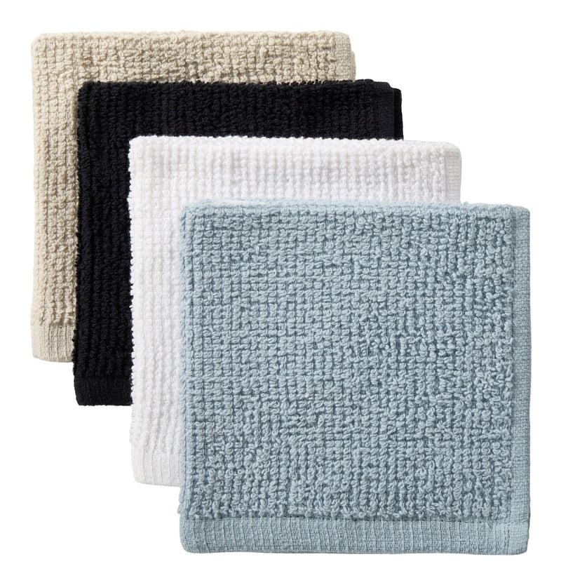 Kitchen Linens, 12-in, 8-pk, Black, Grey, Blue - Item 0008178 I9