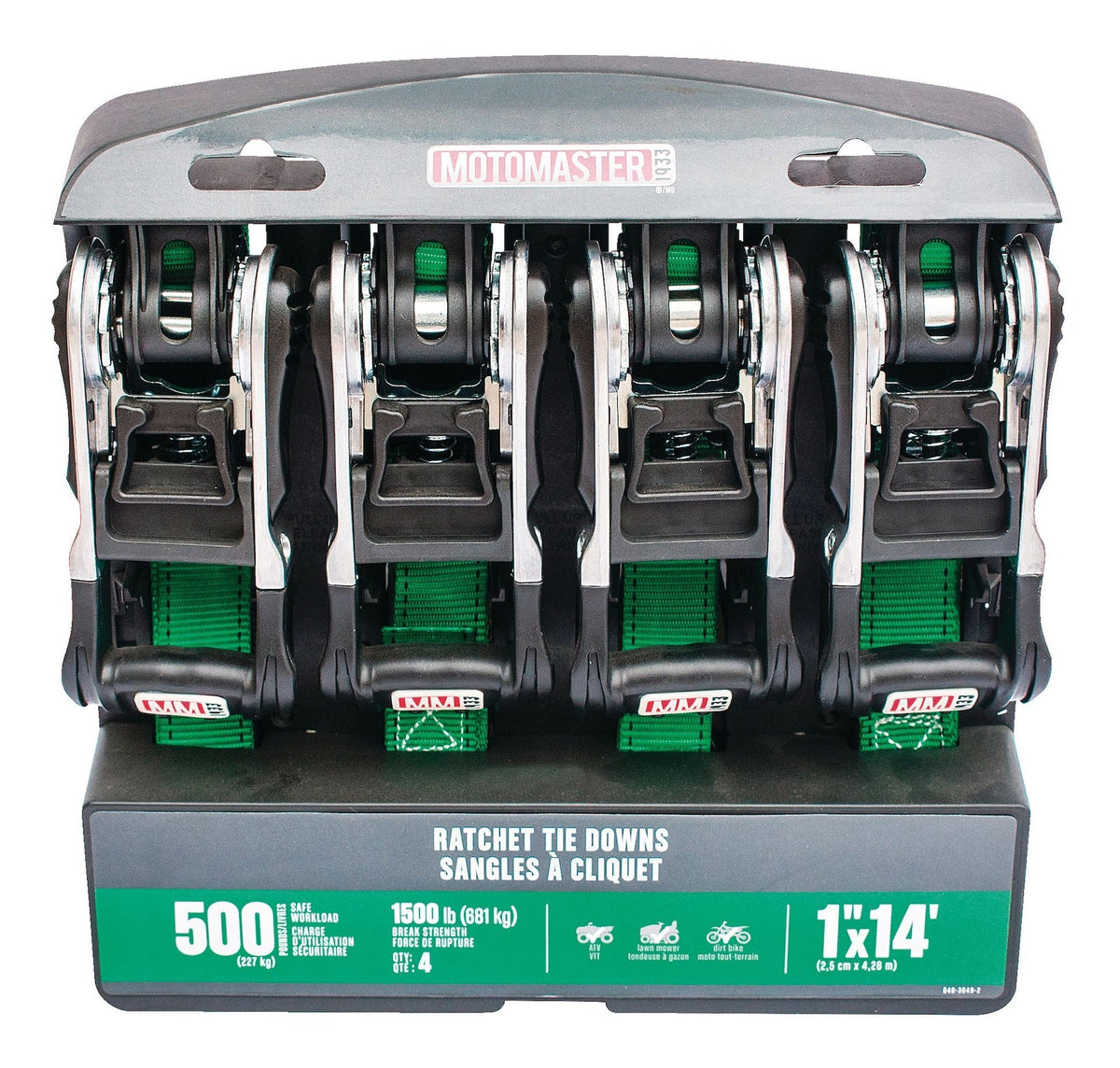 Roof Racks, Carriers & Cargo Management, 1,500-lb, 1-in, 14-ft, 4-pk, Green - Item 0000728 O1