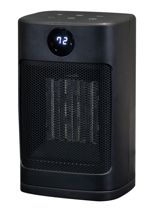 Portable Heaters, 1500W, Ceramic, Electric, Digital, Black - Item 0001760 F9