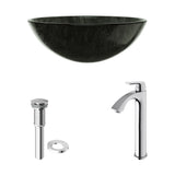 Bathroom Sinks, Glass, Grey - Item 0002088 U8