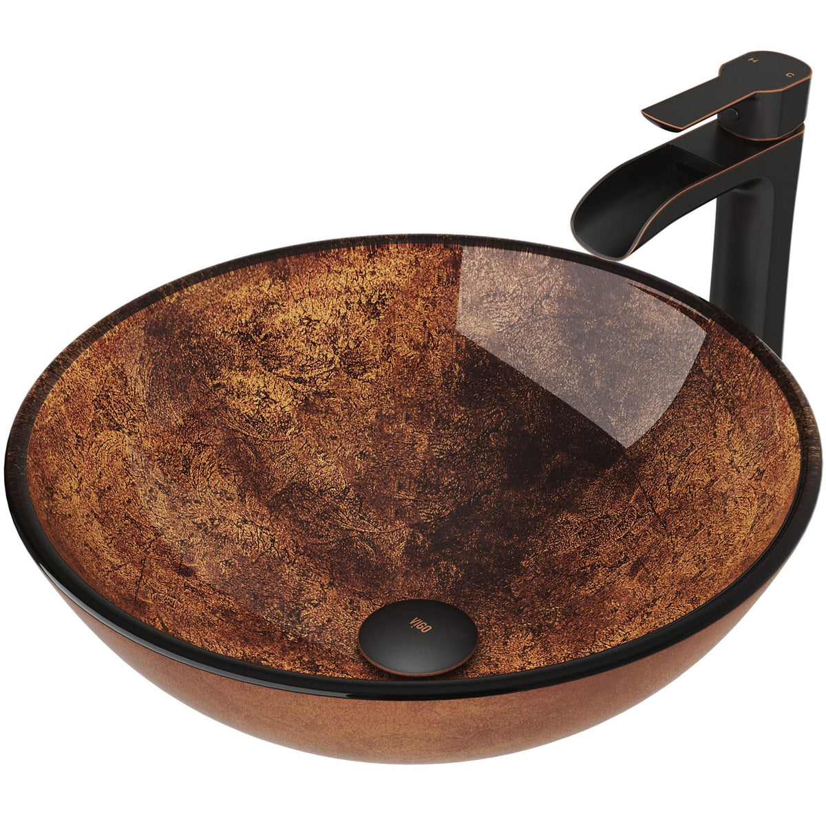 Bathroom Sinks, Glass, Brown - Item 0002095 A7