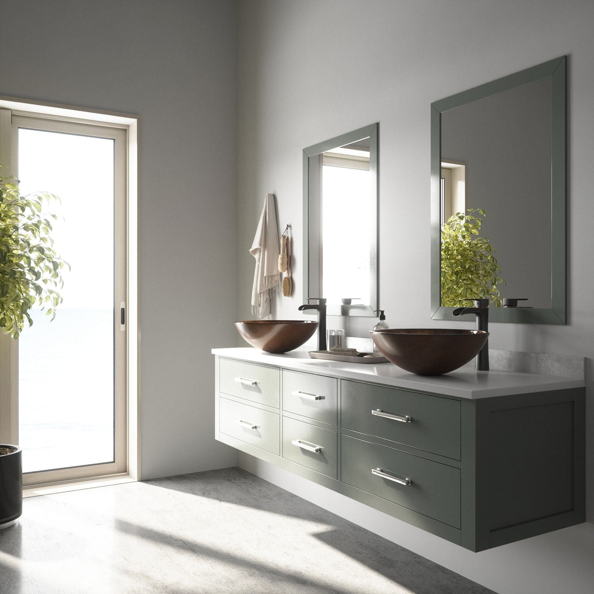 Bathroom Sinks, Glass, Brown - Item 0002095 A7