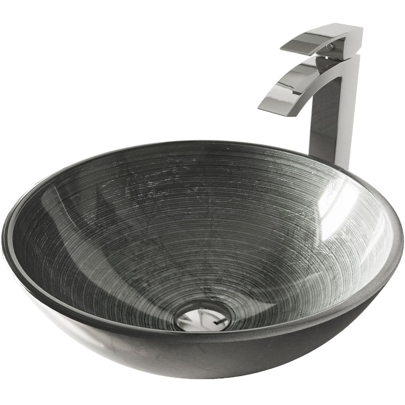 Bathroom Sinks, Glass, Silver - Item 0002093 F6