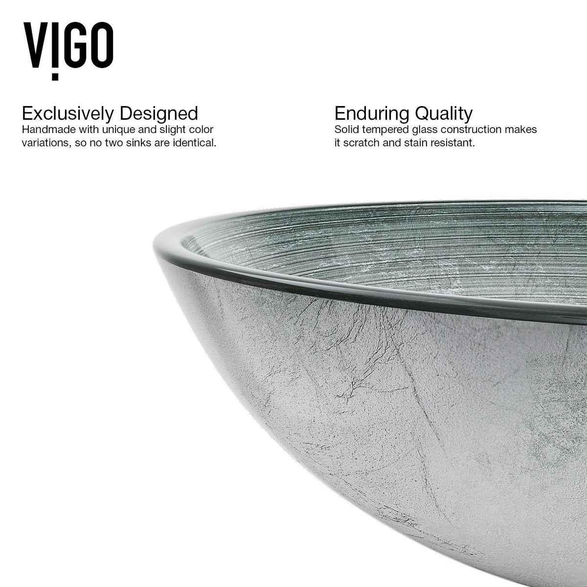 Bathroom Sinks, Glass, Silver - Item 0002084 K2