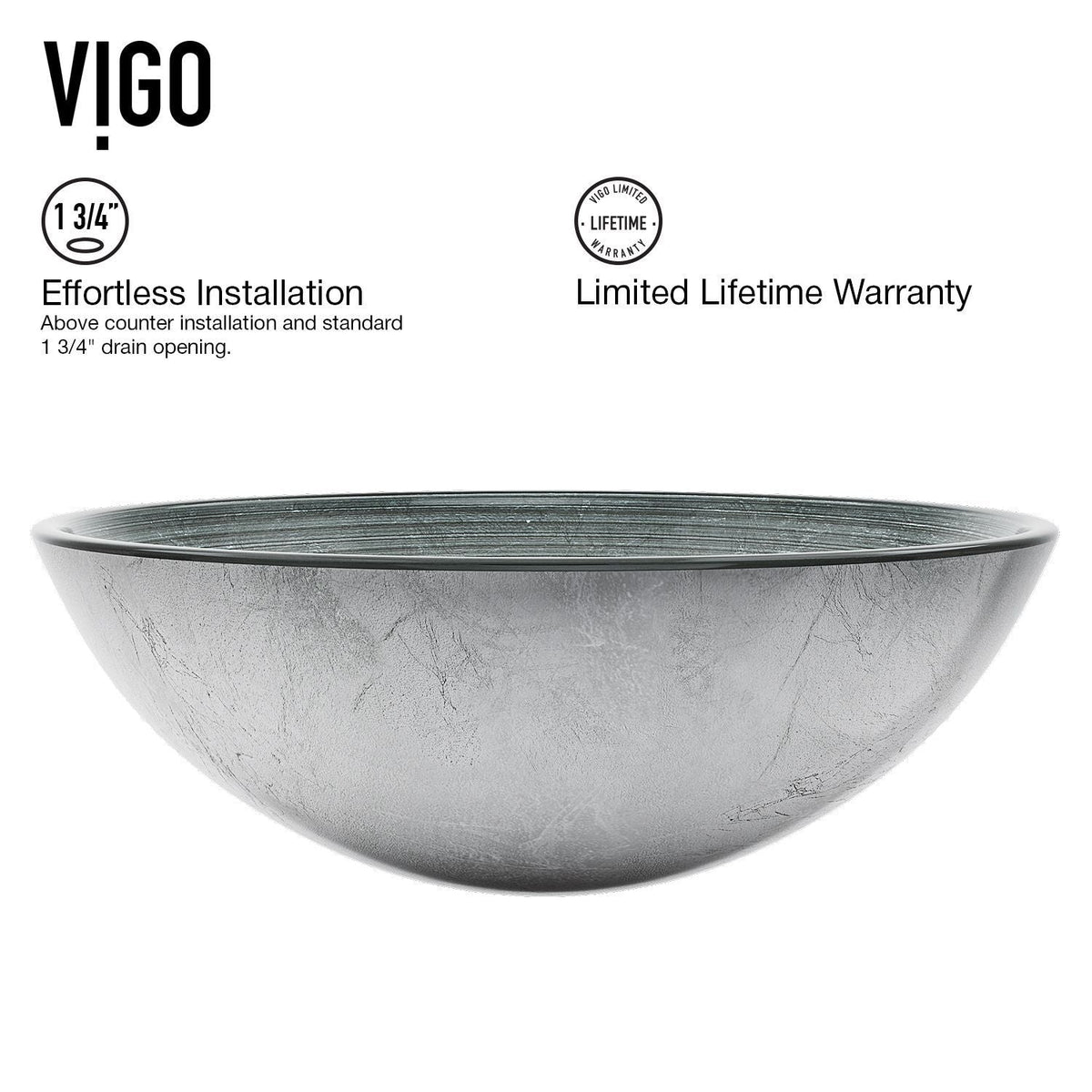 Bathroom Sinks, Glass, Gray - Item 0002090 F4