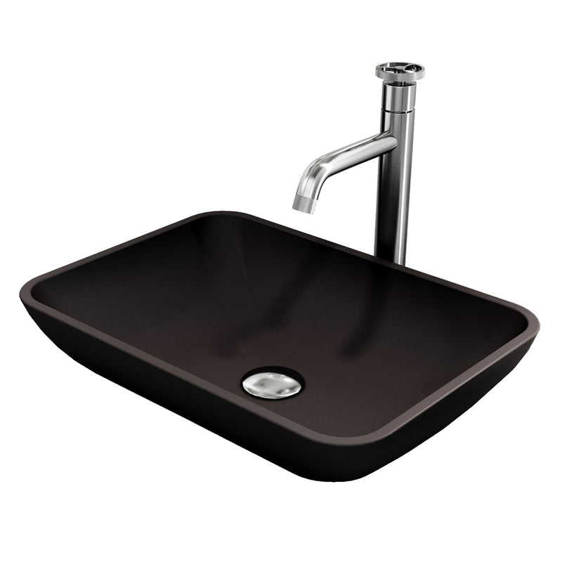 Bathroom Sinks, Glass, Black - Item 0002075 M7