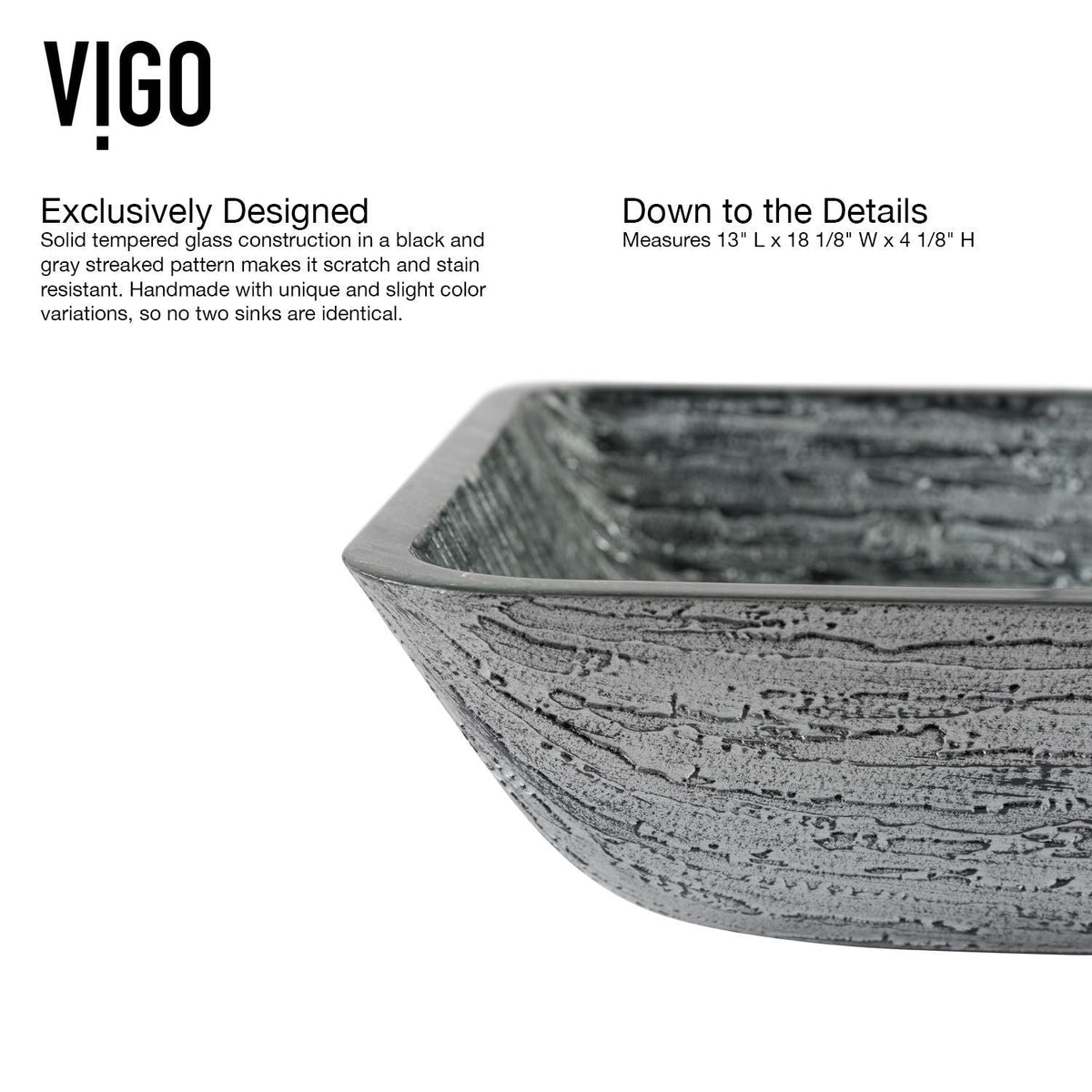Bathroom Sinks, Glass, Grey - Item 0002096 L2