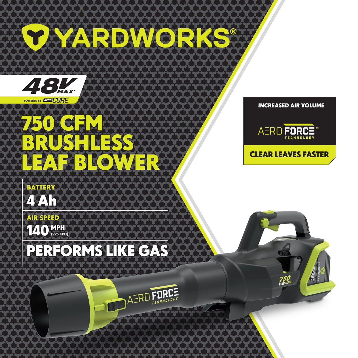 Leaf Blower, 48V, 4.0Ah, Brushless - Item 0003334 F4