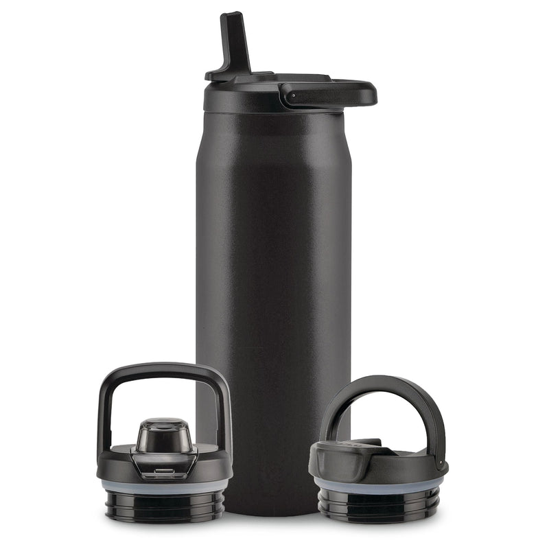 Water Bottle, 32-oz, Insulated, Stainless Steel, Black - Item 0006274 D2